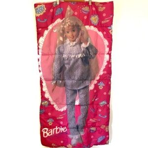 Vintage 1995 Sleepover Barbie Kids Sleeping Bag